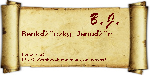 Benkóczky Január névjegykártya